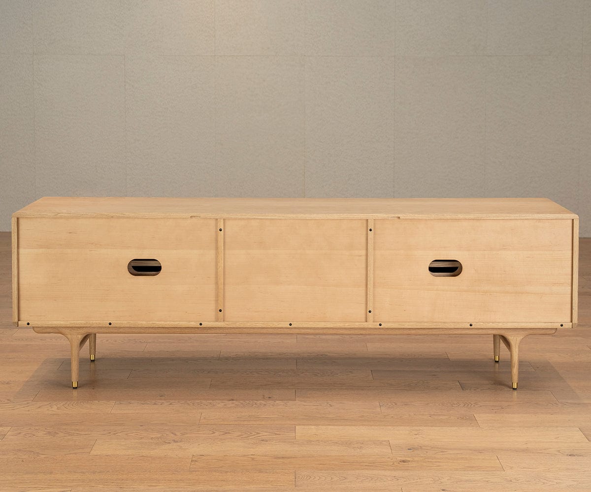 Hendrick 79" Media Stand II - White Oak