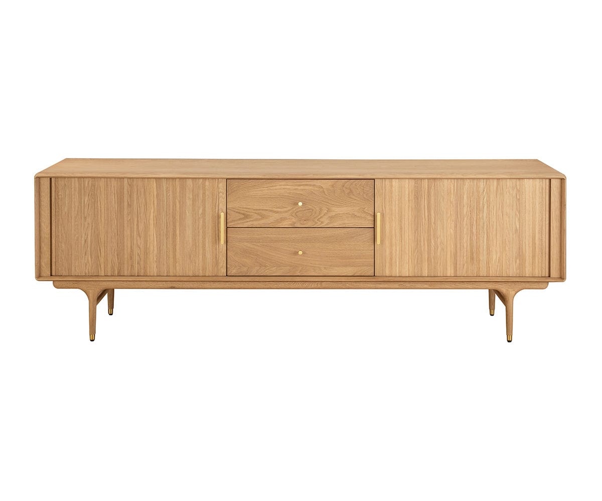 Hendrick 79" Media Stand II - White Oak