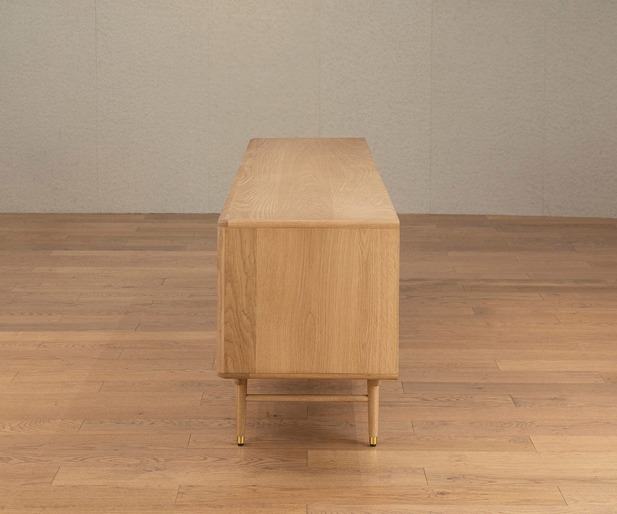 Hendrick 79" Media Stand II - White Oak