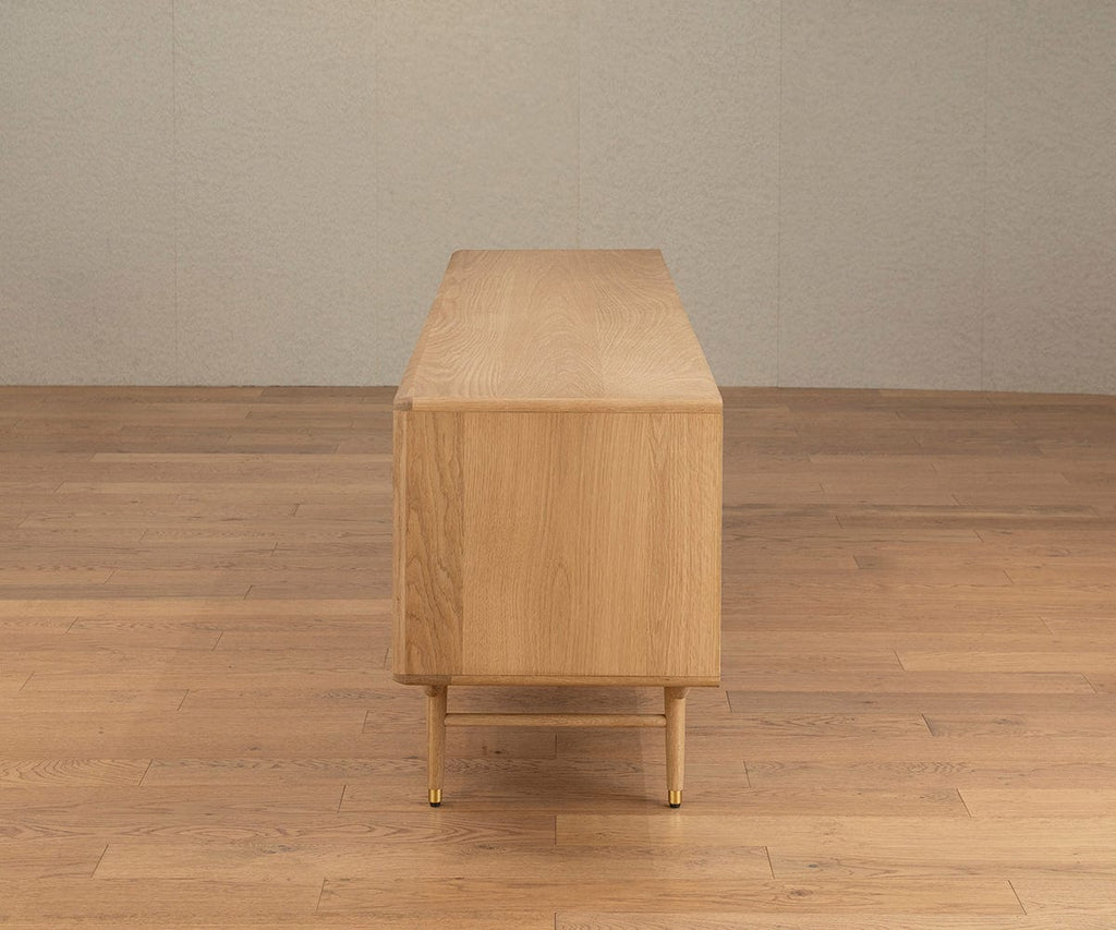 Hendrick 79" Media Stand II  - White Oak